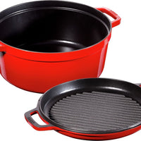 Staub - 7 QT Braiser with Grill Pan Lid 6.7L - 40511-679