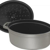 Staub - 7 QT Oval Cocotte Graphite Grey 6.7L - 40509-324