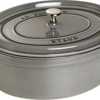 Staub - 7 QT Oval Cocotte Graphite Grey 6.7L - 40509-324