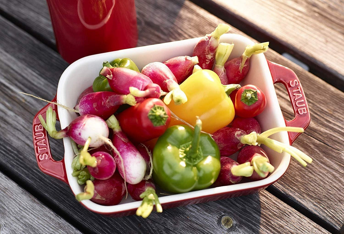 Staub - 7.5" x 6" Ceramic Rectangular Baking Dish Cherry Red - 40510-812