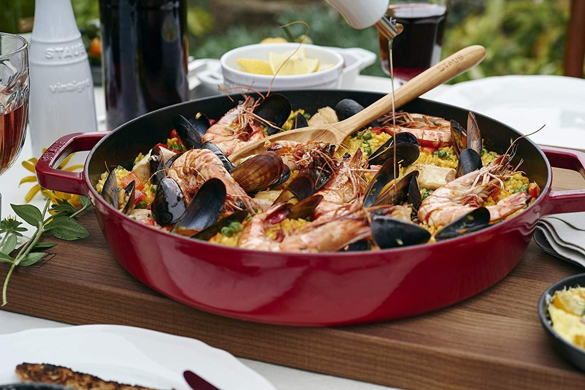 Staub - 8" Cast Iron Fry Pan with Double Handle Cherry Red (20 cm) - 40511-661