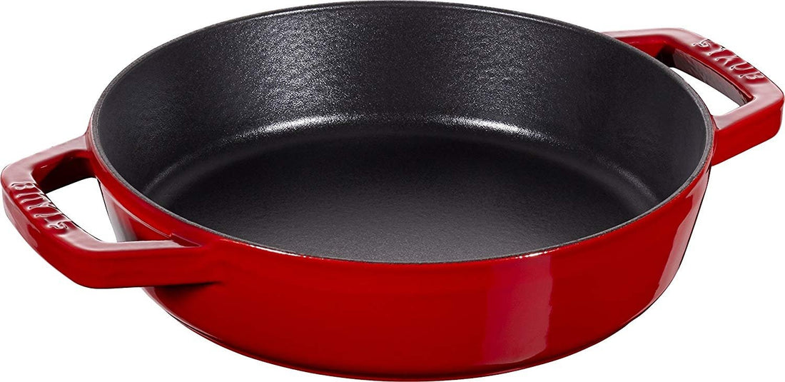Staub - 8" Cast Iron Fry Pan with Double Handle Cherry Red (20 cm) - 40511-661
