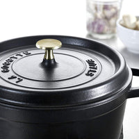 Staub - 8.75 QT Round Cocotte Black 8.35L - 40509-863