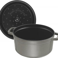 Staub - 8.75 QT Round Cocotte Graphite Grey 8.35L - 40509-862