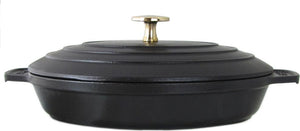 Staub - 9" Cast Iron Oval Baking Dish with Lid 23cm - 40509-582