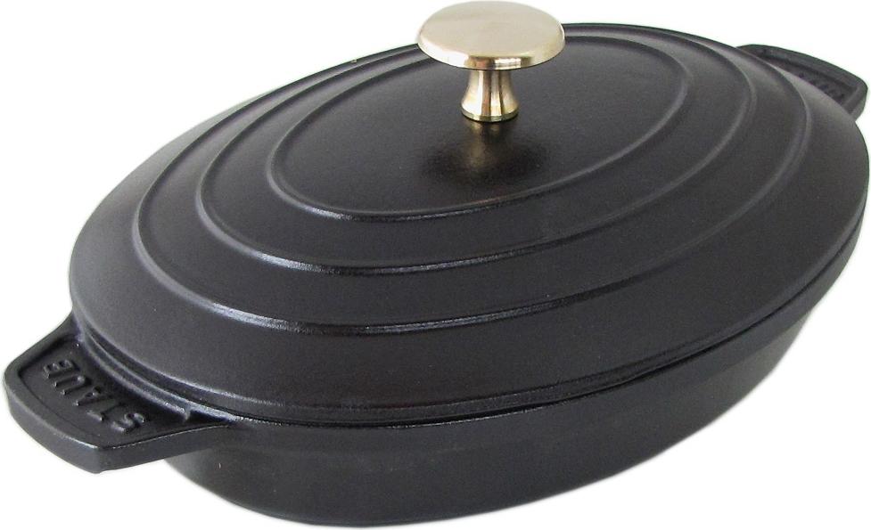 Staub - 9" Cast Iron Oval Baking Dish with Lid 23cm - 40509-582