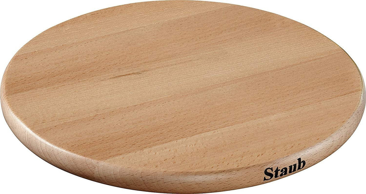 Staub - 9" Round Magnetic Wooden Trivet - 40511-077