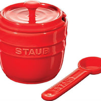 Staub - Ceramic Sugar Bowl with Spoon Cherry Red - 40511-800