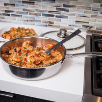 Swiss Diamond - 11" Premium Clad Sauté Pan with Lid (28 cm) - SDCLAD3728ic