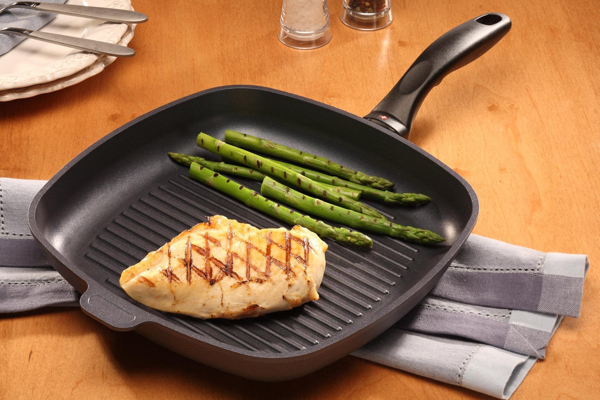 Swiss Diamond - 11" x 11" Induction Nonstick Square Grill Pan - 63281i
