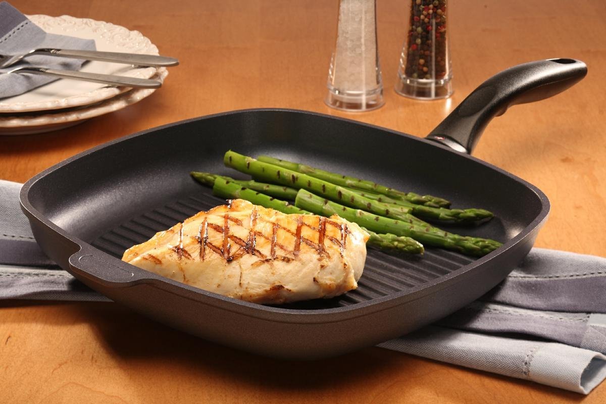 Swiss Diamond - 11" x 11" Induction Nonstick Square Grill Pan - 63281i