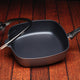 Swiss Diamond - 11" x 11" Induction Nonstick Square Saute Pan With Lid - 66283ic