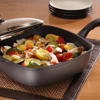 Swiss Diamond - 11" x 11" Induction Nonstick Square Saute Pan With Lid - 66283ic