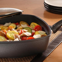 Swiss Diamond - 11" x 11" Induction Nonstick Square Saute Pan With Lid - 66283ic