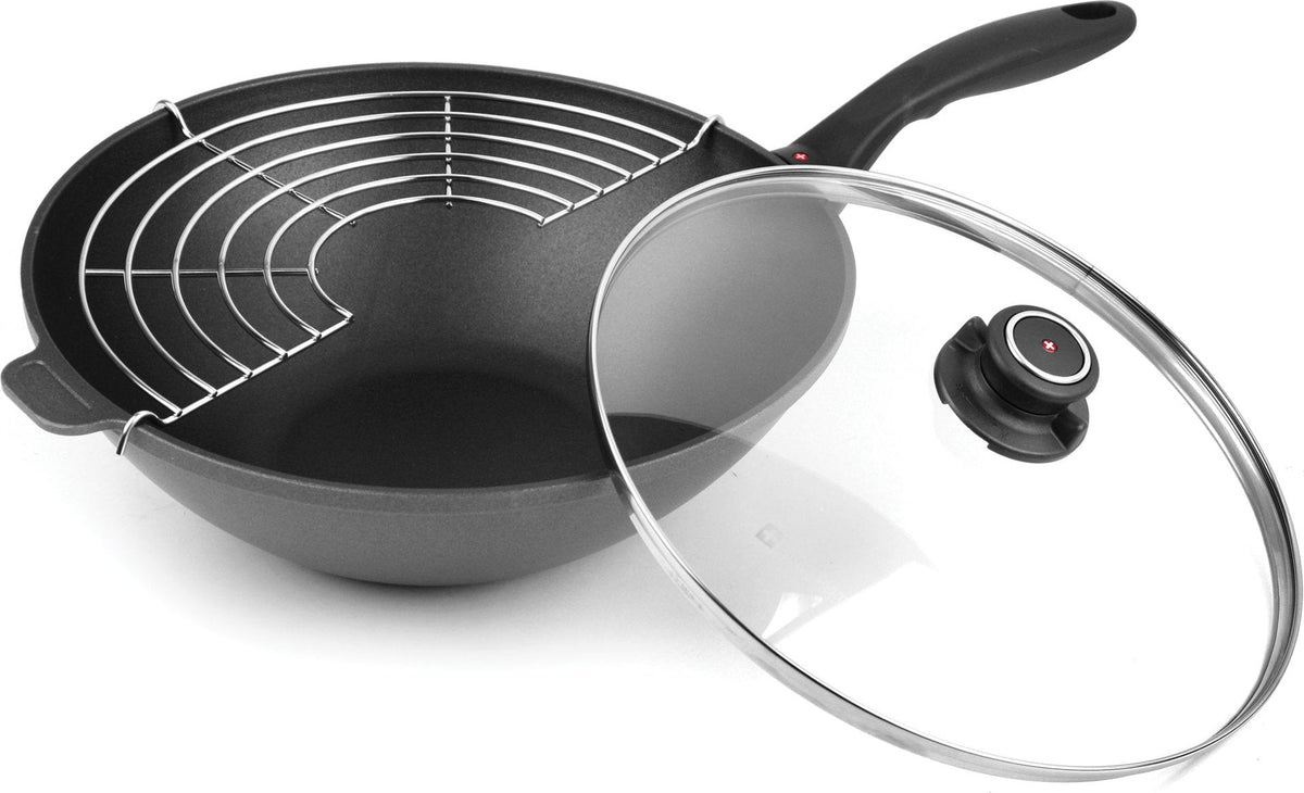Swiss Diamond - 11.8" XD Induction Wok with Lid & Rack (28 cm) - XD61130ic