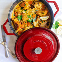 Swiss Diamond - 12.5" Enameled Cast Iron Shallow Casserole (32 cm) Rubis Rouge - PC932cR