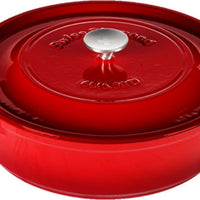 Swiss Diamond - 12.5" Enameled Cast Iron Shallow Casserole (32 cm) Rubis Rouge - PC932cR