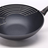Swiss Diamond - 12.5" Induction Nonstick Wok with Lid & Rack - 61132ic