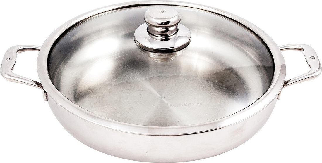 Swiss Diamond - 12.5" Premium Clad Chefpan with Lid (32 cm) - SDCLAD3732ic-chef