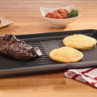 Swiss Diamond - 17" x 11" HD Classic Double Burner Grill/Griddle Combo (43 cm x 28 cm) - 64328-2