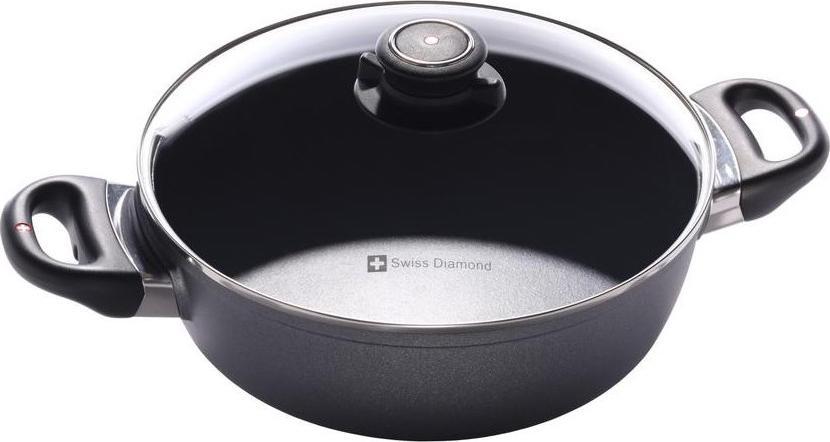 Swiss Diamond - 2.1L Classic Nonstick Casserole with Lid (9.5") - 6824C