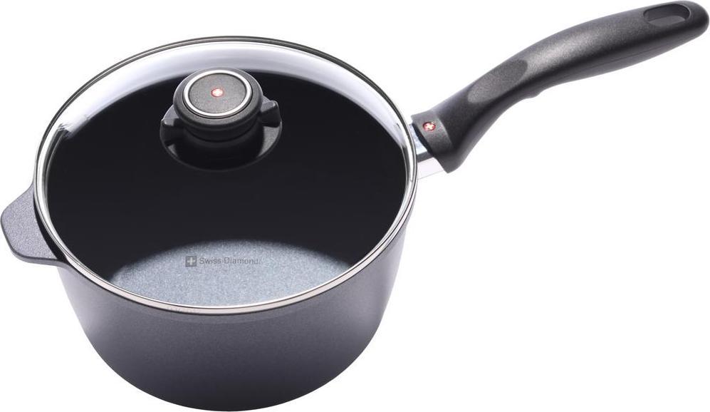Swiss Diamond - 3L Induction Nonstick Sauce Pan with Lid - (8") - 6720ic