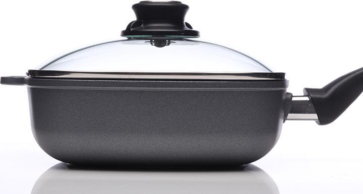 Swiss Diamond - 8" x 8" Induction Nonstick Square Saute Pan with Lid - 6620ic