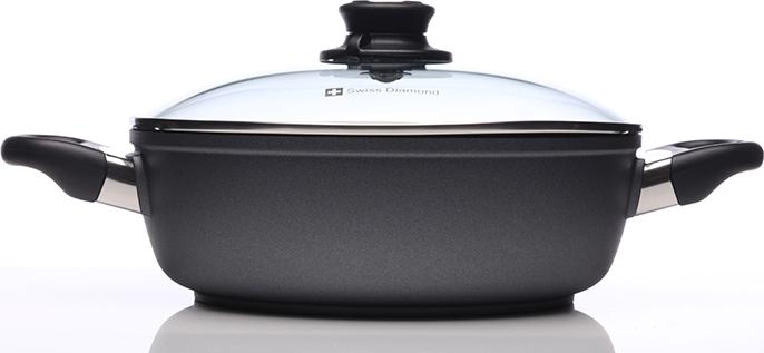 Swiss Diamond - 9.5" HD Classic Induction Casserole with Lid (24 cm) - 6824iC