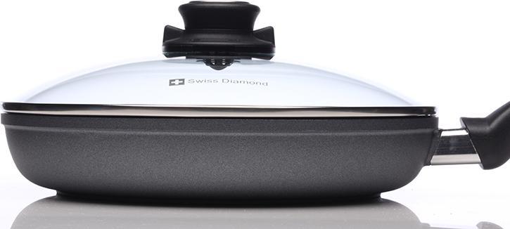 Swiss Diamond - 9.5" XD Induction Fry Pan with Lid (24 cm) - XD6424iC