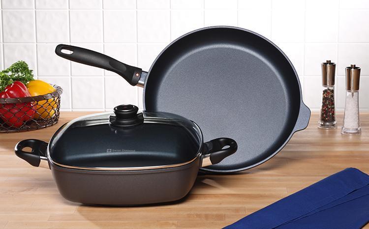 Swiss Diamond - HD Classic 3 Piece Set with Fry Pan / Square Casserole & Lid - 328