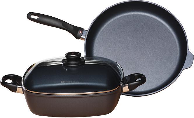 Swiss Diamond - HD Classic 3 Piece Set with Fry Pan / Square Casserole & Lid - 328