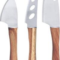 Swissmar - Acacia Handle 3 PC Cheese Knife Set - SK8704AC - DISCONTINUED