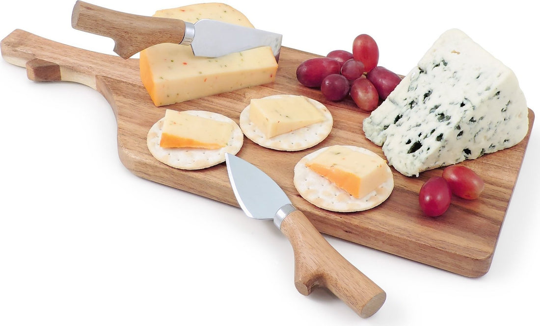 Swissmar - Acacia Paddle Board & Knife Set - CS0346