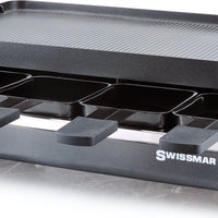 Swissmar - Anthracite Raclette Party Grill with Reversible Cast Aluminum Non-Stick Grill Plate - KF-77041