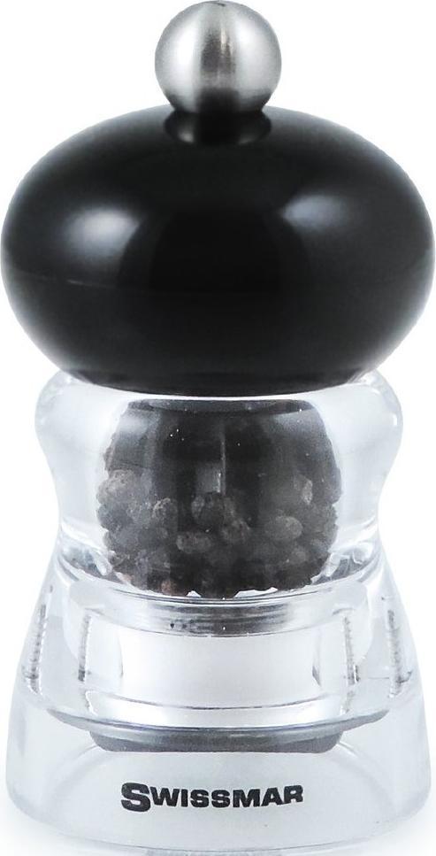 Swissmar - Classic Andrea 4" Acrylic Pepper Mill with Black Top - SM302252 - DISCONTINUED