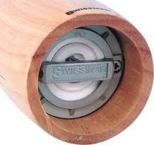 Swissmar - Classic Andrea 4" Acrylic Salt Mill with Chocolate Wood Top - SM302207