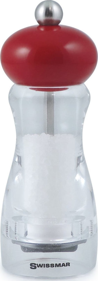 Swissmar - Classic Andrea 6" Acrylic Pepper Mill with Red Top - SM302450 - DISCONTINUED
