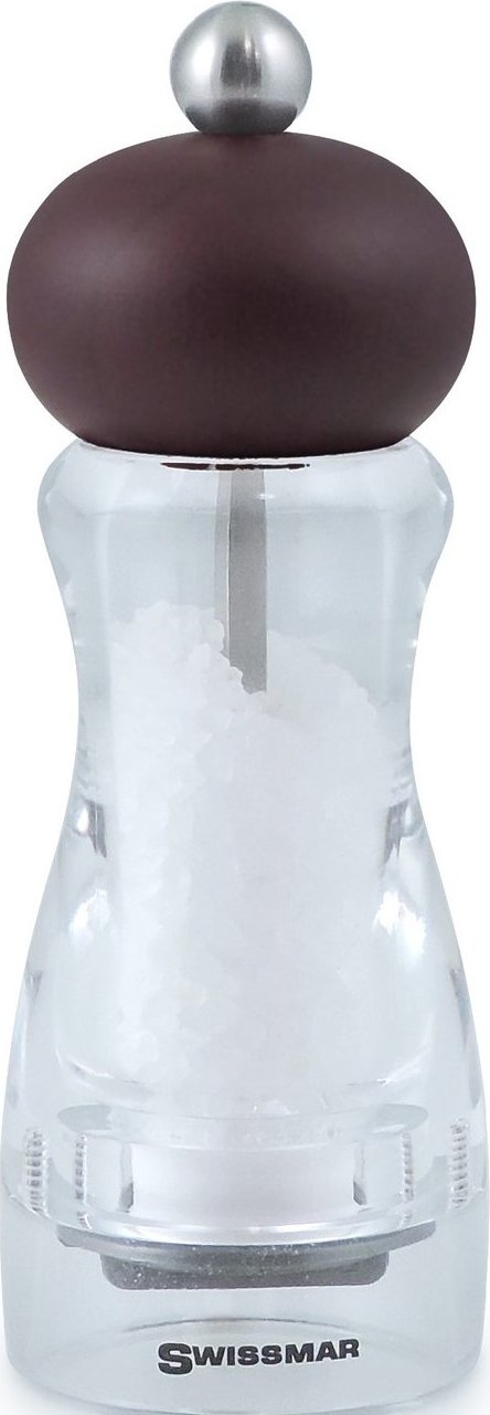 Swissmar - Classic Andrea 6" Acrylic Salt Mill with Chocolate Wood Top - SM302221 - DISCONTINUED