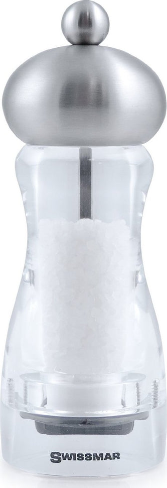 Swissmar - Classic Andrea 6" Acrylic Salt Mill with Stainless Steel Top - SMS1502ST - DISCONTINUED