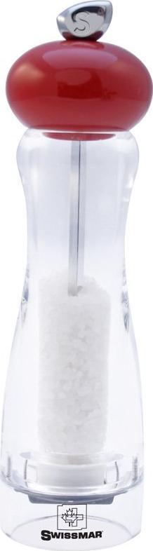 Swissmar - Classic Andrea 8" Acrylic Salt Mill with Red Top - SM302481 - DISCONTINUED