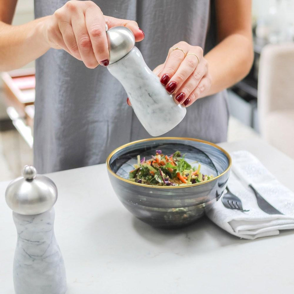 Swissmar - Classic Arctic 6" White Marble Salt Mill (15cm) - SMS1507ST - DISCONTINUED