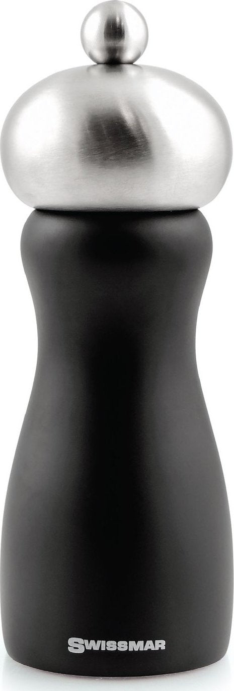 Swissmar - Classic Belle 6" Black Matte Salt Mill with Stainless Steel Top - SMS1501MB - DISCONTINUED