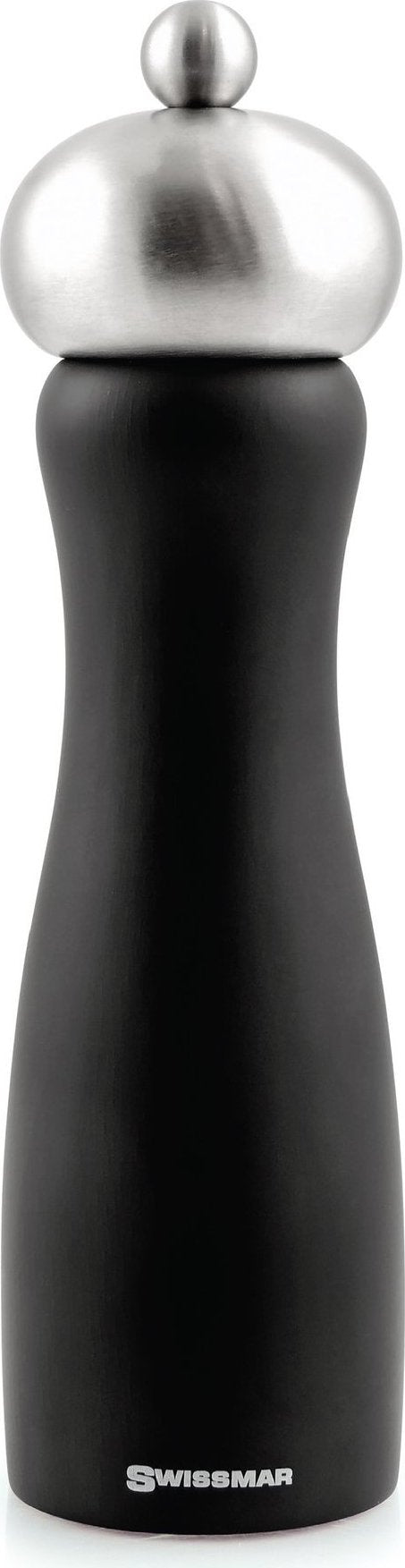 Swissmar - Classic Belle 8" Black Matte Pepper Mill with Stainless Steel Top - SMP2001MB