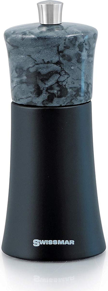Swissmar - Classic Torre 6" Black Matte Salt Mill with Granite Top - SMS1501DS - DISCONTINUED