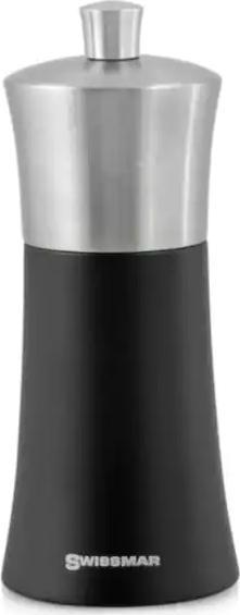 Swissmar - Classic Torre 6" Black Matte Salt Mill with Stainless Steel Top - SMS1501SS - DISCONTINUED