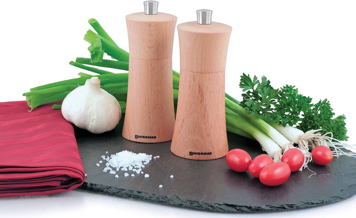 Swissmar - Classic Torre 6" Natural Beechwood Salt Mill (15cm) - SMS1501NA - DISCONTINUED