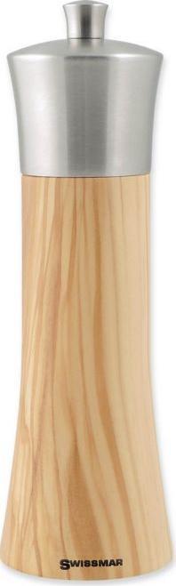 Swissmar - Classic Torre 8" Olive Wood Salt Mill with Stainless Steel Top - SMS2005ST - DISCONTINUED