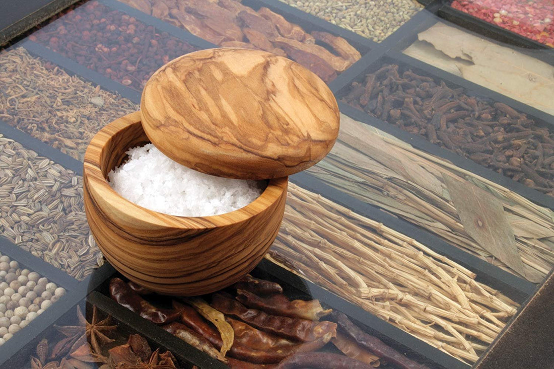 Swissmar - Napoli Olive Wood Salt Keeper - OLBX03 - DISCONTINUED
