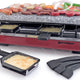 Swissmar - Red Raclette Party Grill with Granite Stone Grill Top - KF-77045