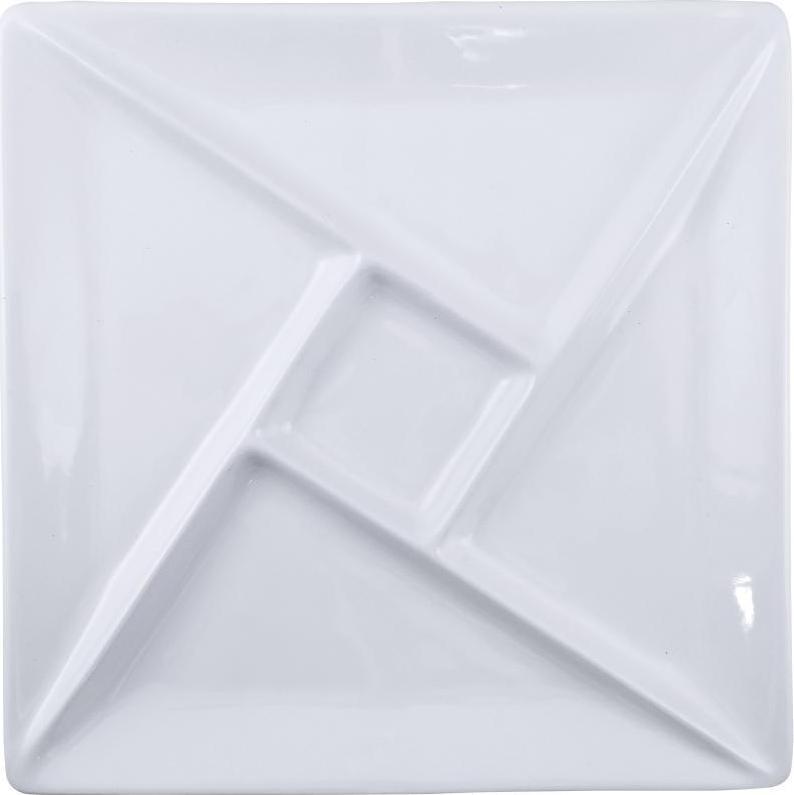 Swissmar - Set of 4 Square Raclette/Fondue Porcelain Plates - F77103